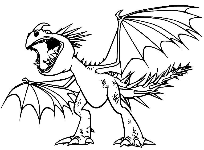 Deadly Nadder Dragon Coloring Pages