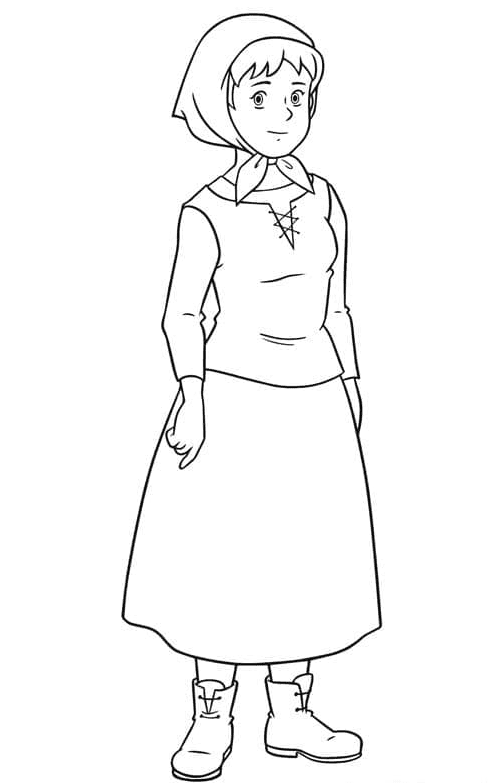 Dete in Heidi Coloring Pages
