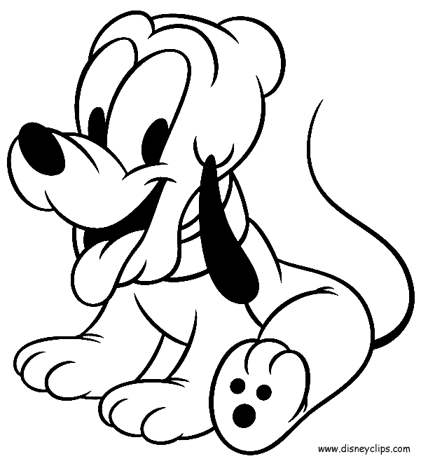 Disney Baby Pluto Coloring Pages