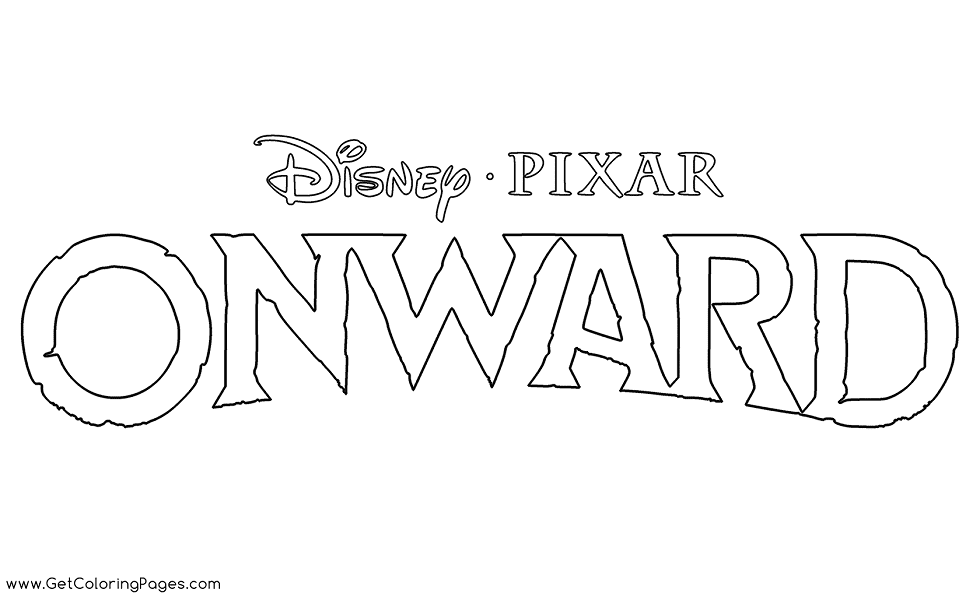 Disney Pixar Onward Logo Coloring Page