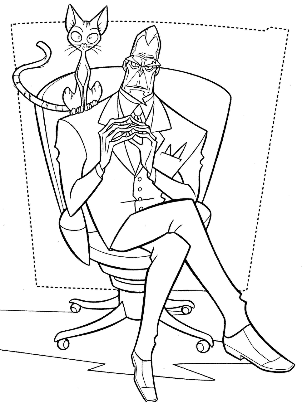 Doctor Calico And His Cat Coloring Page