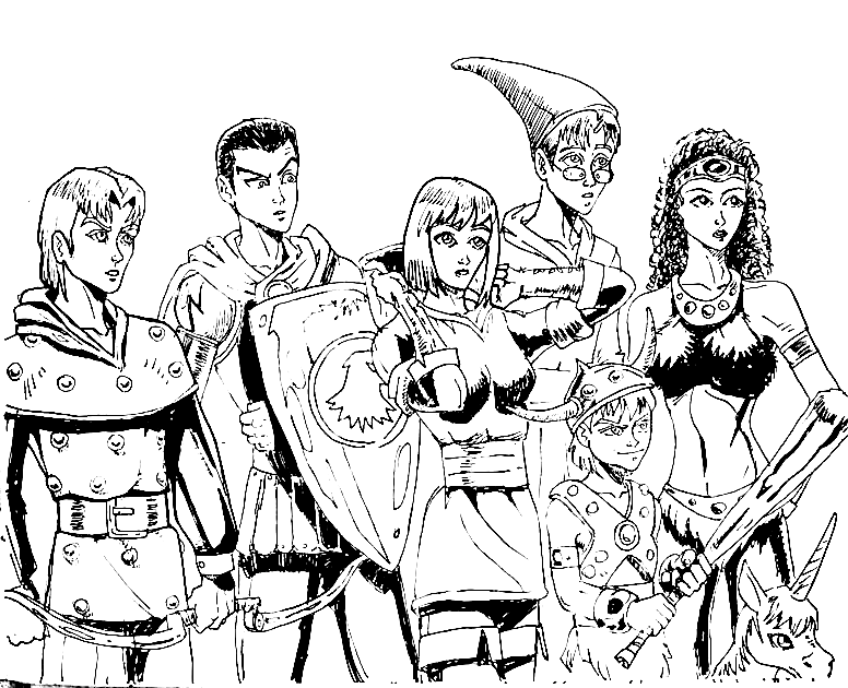 Dungeons & Dragons Printable Coloring Page
