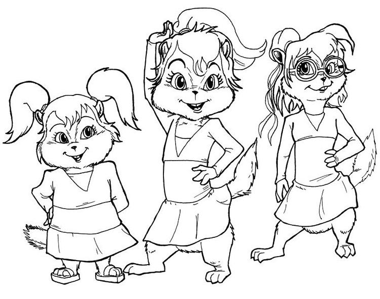 Eleanor, Brittany en Jeanette van Alvin and the Chipmunks