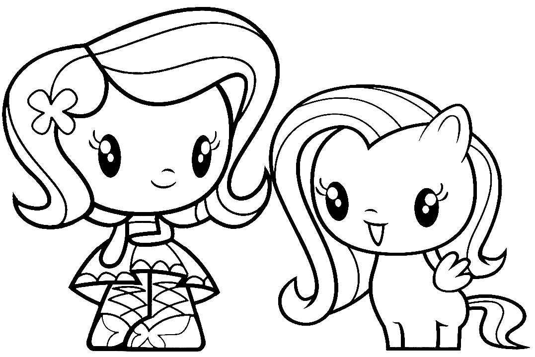 Equestria Girls Fluttershy Coloring Pages