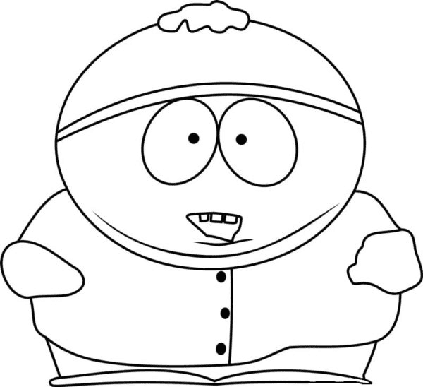 Eric Cartman in South Park Coloring Page