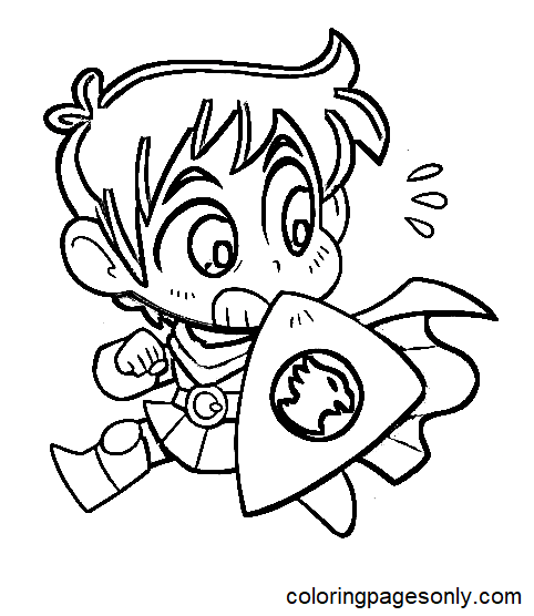 Eric the Cavalier chibi Coloring Page