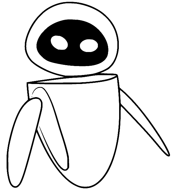 Eve from Wall-E Coloring Page