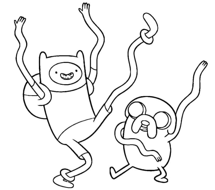Finn e Jake estão dançando em Hora de Aventura