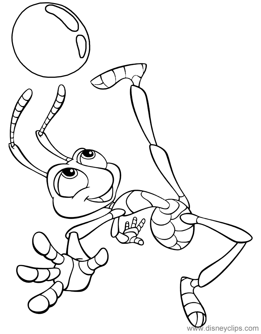 Flik jouant au ballon de A Bug's Life