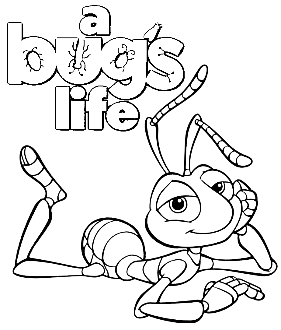 Flik relaxing Coloring Page