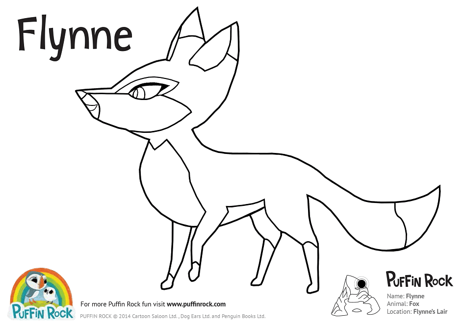 Flynne from Puffin Rock Coloring Page
