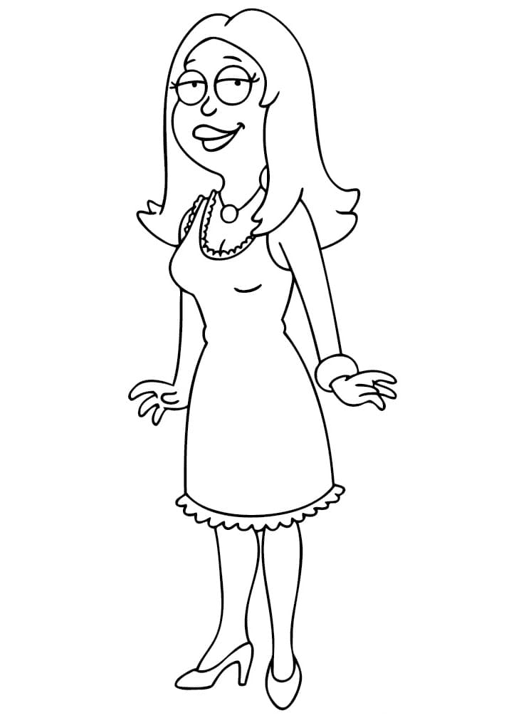 Francine Smith from American Dad Coloring Pages