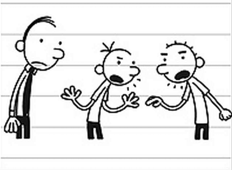Frank Heffley, Greg Heffley and Rodrick Heffley from Diary Of A Wimpy Kid