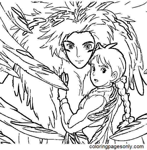 Free Howl’s Moving Castle Coloring Page
