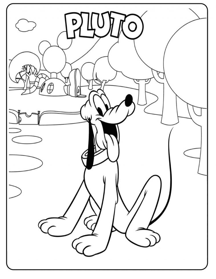 Free Pluto Coloring Page