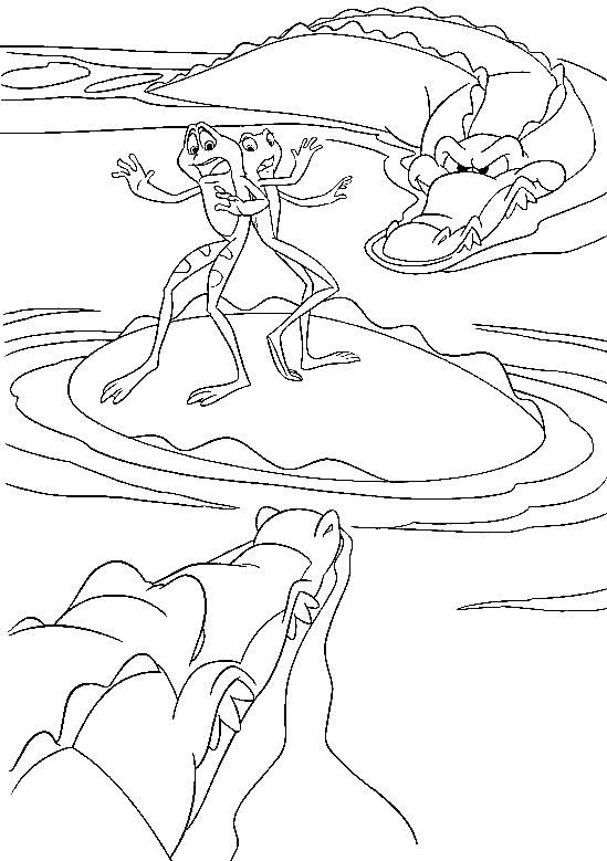 Free Princess and the Frog Coloring Page