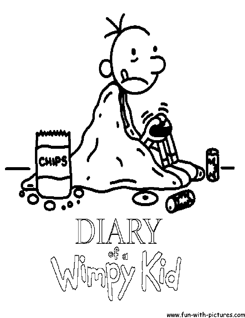 Free Printable Diary Of A Wimpy Kid Coloring Page