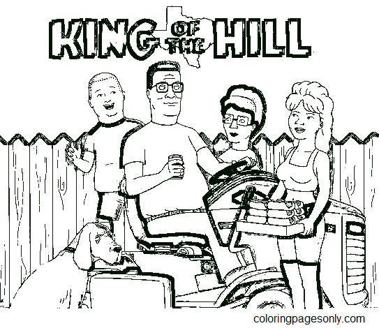 Free Printable King Of The Hill Coloring Pages