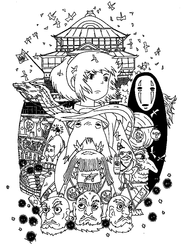 Free Printable Spirited Away Coloring Pages