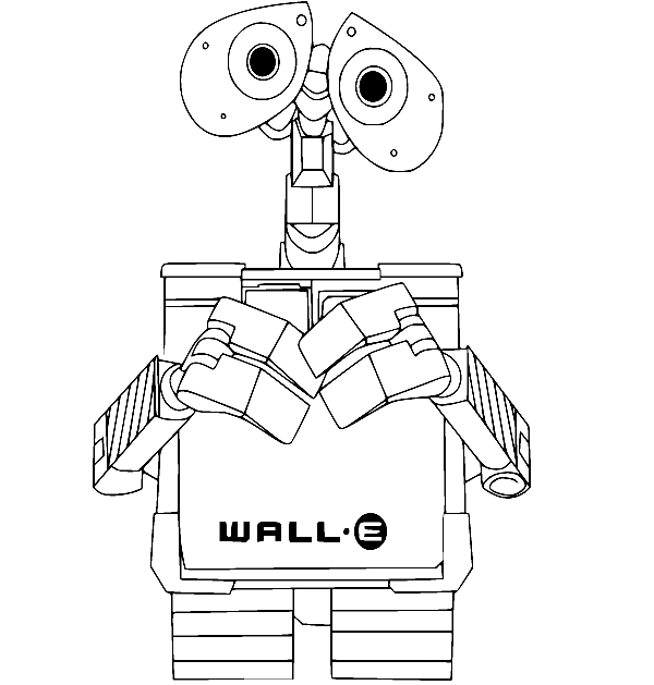 Página para colorear de Wall-E imprimible gratis