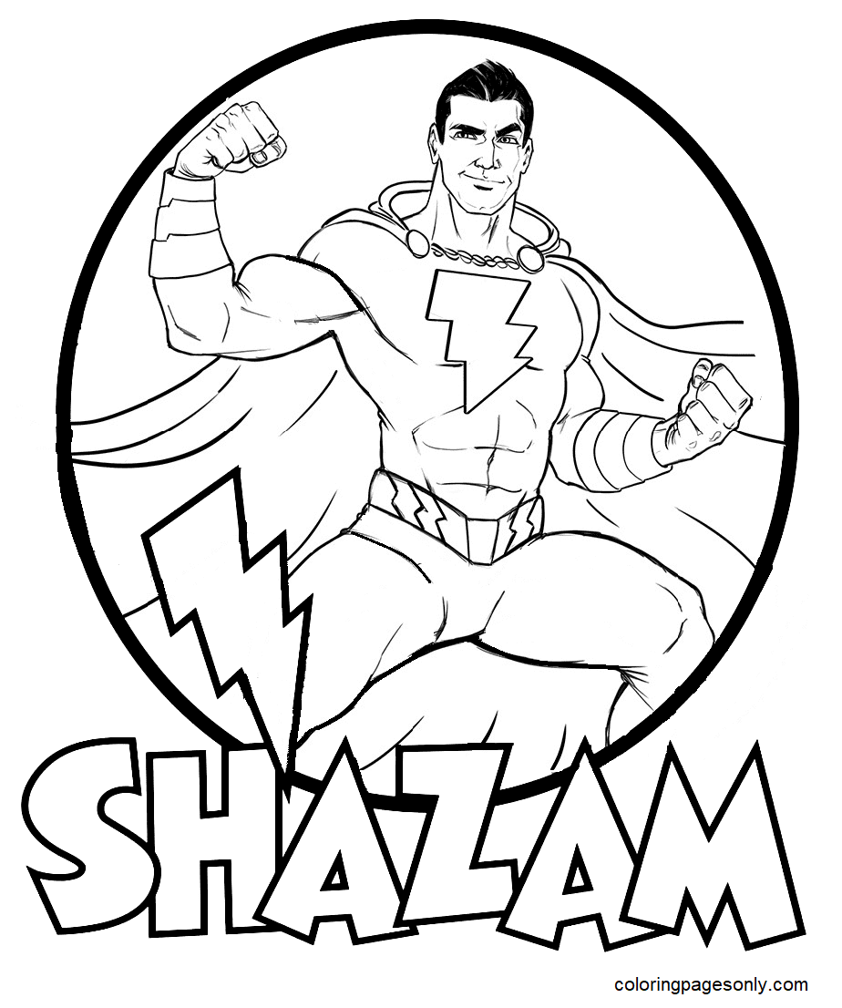 Shazam قابل للطباعة مجانًا من Shazam