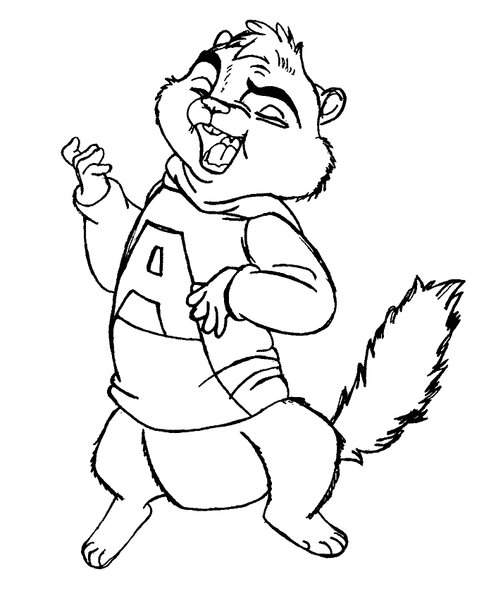 Funny Alvin Coloring Pages