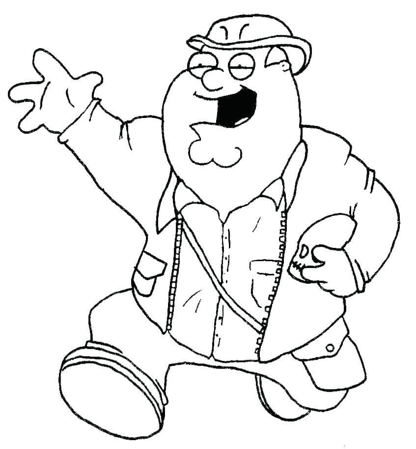 Funny Peter from Family Guy Coloring Page