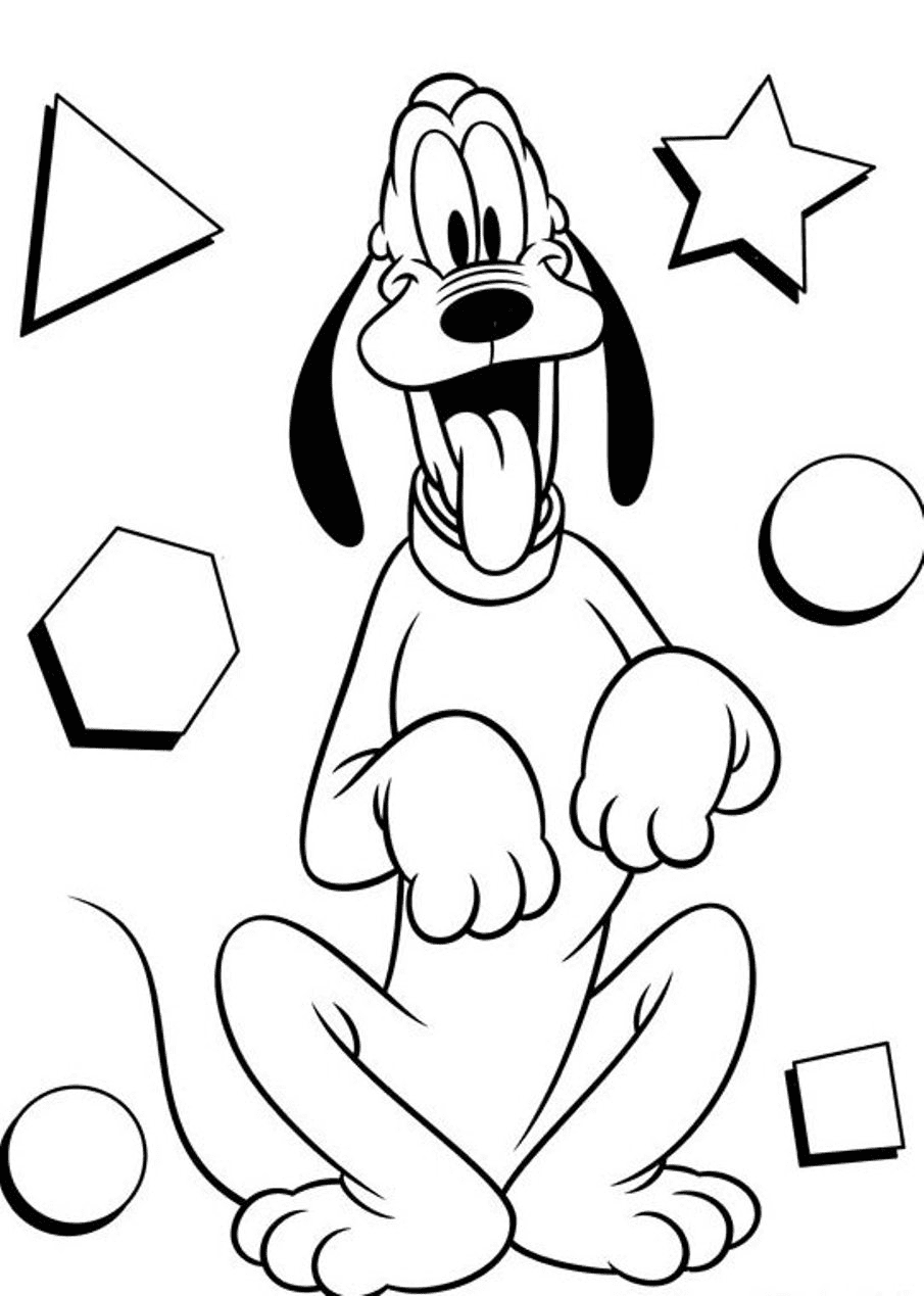 Funny Pluto Coloring Page