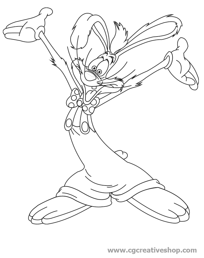 Funny Roger Rabbit Coloring Page