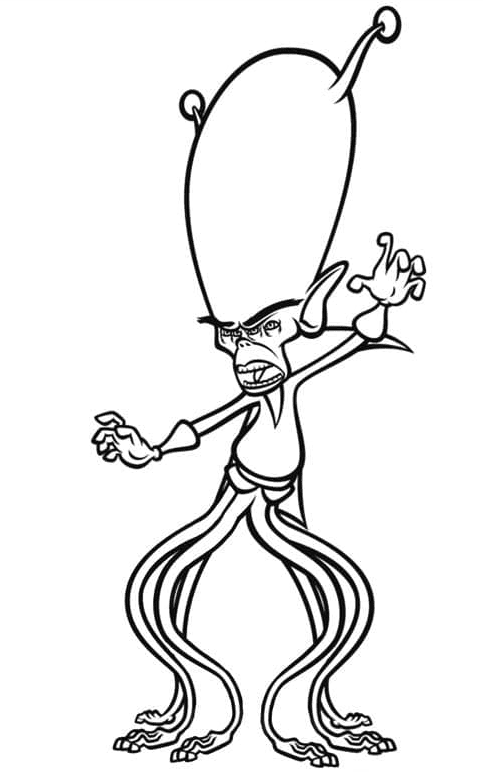 Gallaxhar from Monsters vs Aliens Coloring Page