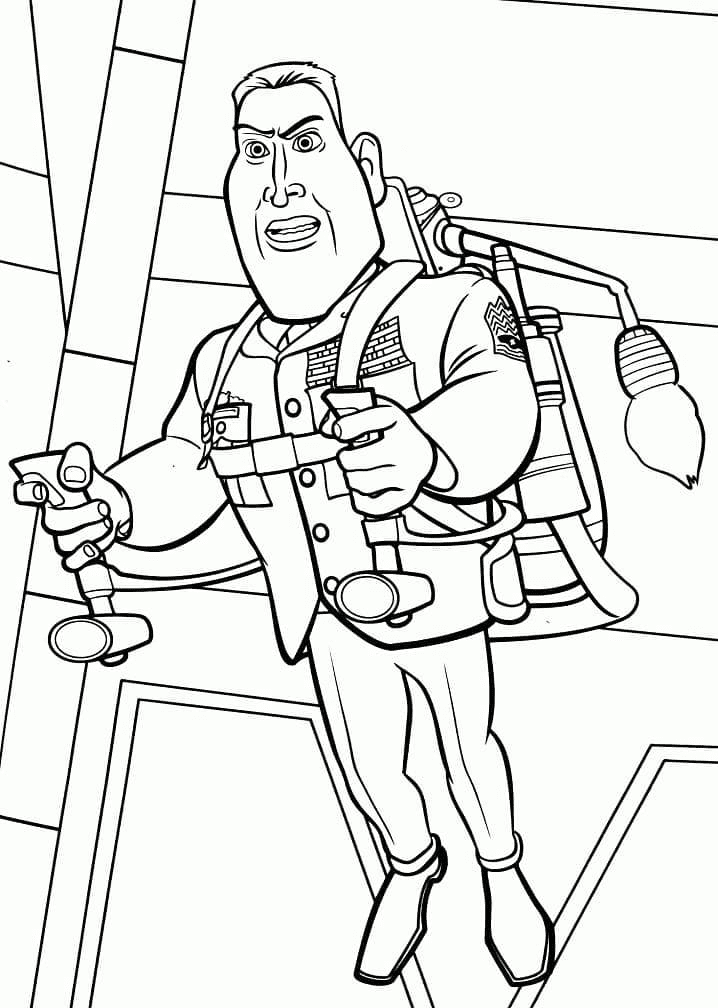 General from Monsters vs Aliens Coloring Page