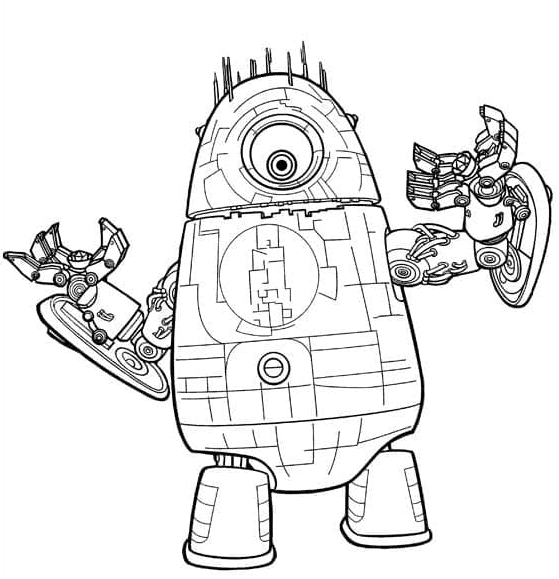 Giant Robot – Monsters vs Aliens Coloring Page