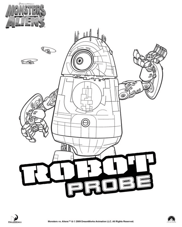 Giant Robot from Monsters vs Aliens Coloring Page