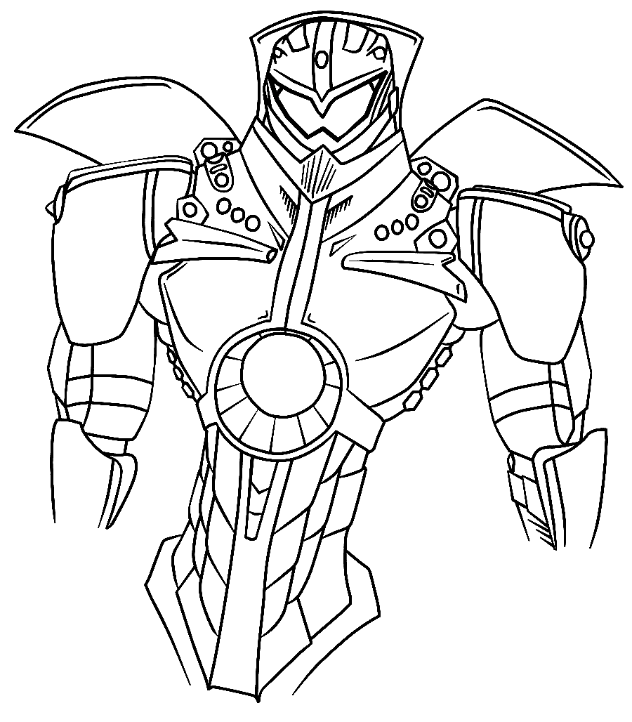Gipsy Danger from Pacific Rim Coloring Page