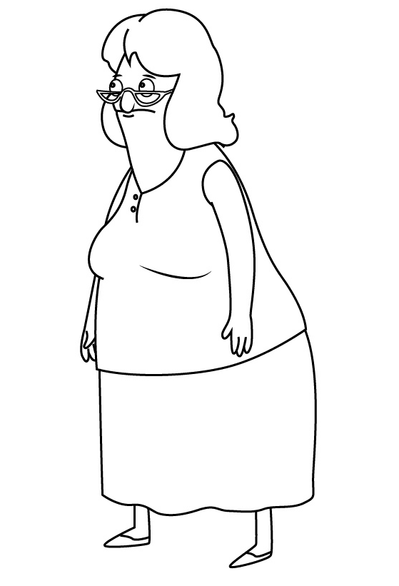 Gloria from Bob’s Burgers Coloring Page