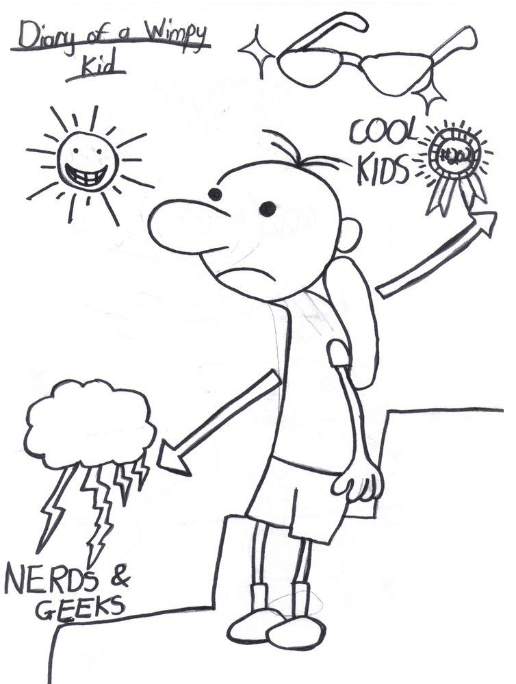 Greg Heffley from Diary of a Wimpy Kid Coloring Pages