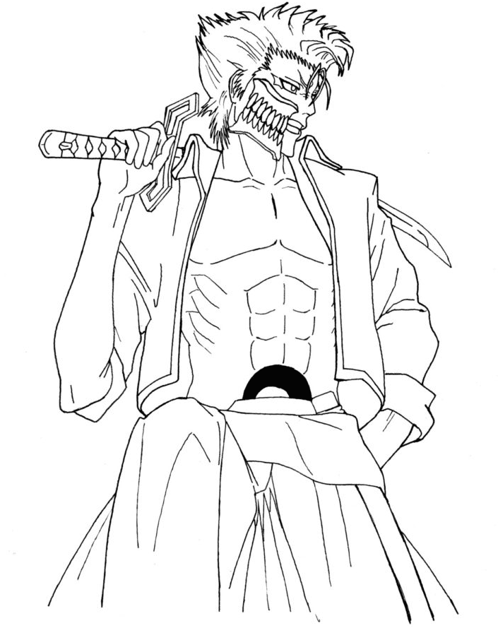 Grimmjow Bleach Coloring Page
