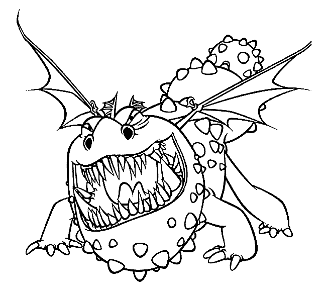 Gronckle Dragon Coloring Page