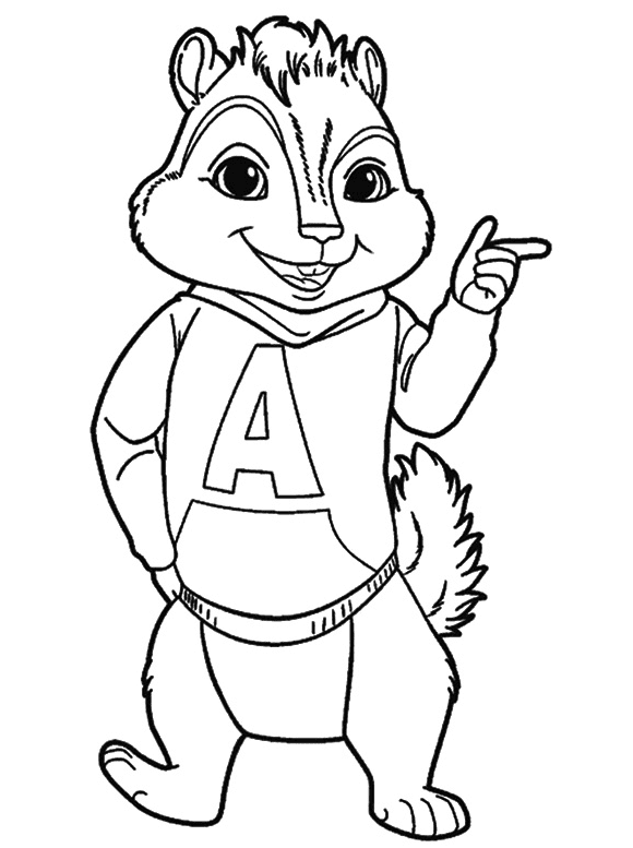 Handsome Alvin Coloring Pages
