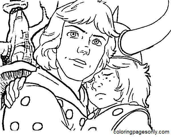 Hank the Ranger and Bobby the Barbarian Coloring Page
