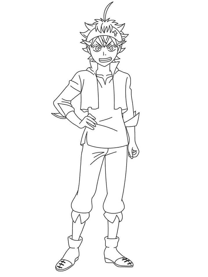 Happy Asta Coloring Pages