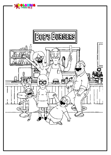 The Bad Guys and Bob's Burgers coloring pages - ColoringPagesOnly.com