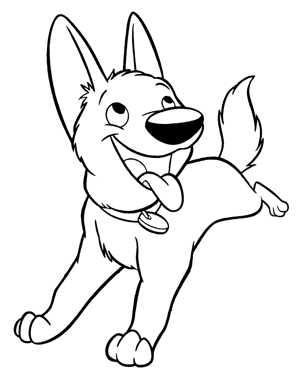 Happy Bolt Coloring Page