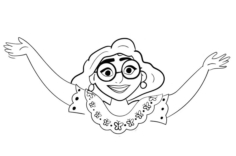 Happy Mirabel Coloring Page