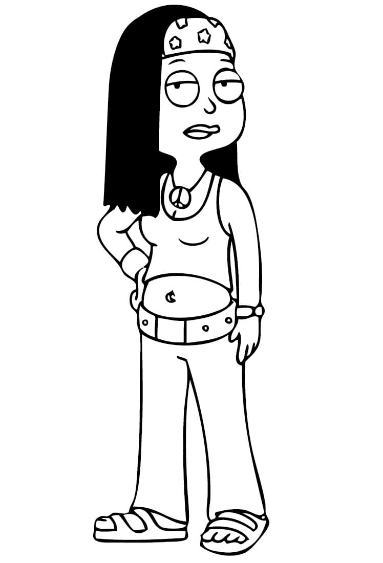 Hayley Smith from American Dad Coloring Pages