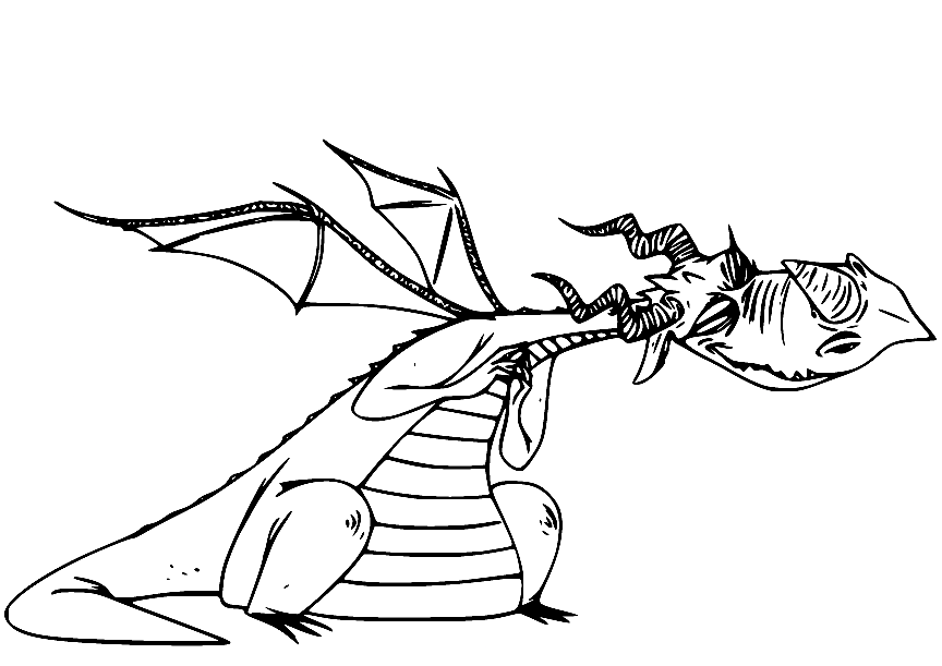 Огромный улыбающийся дракон из сериала "Как приручить дракона"