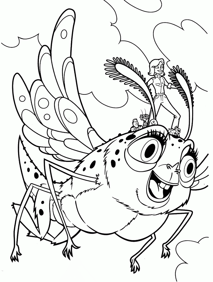 Insectosaurus and Susan Murphy Coloring Page
