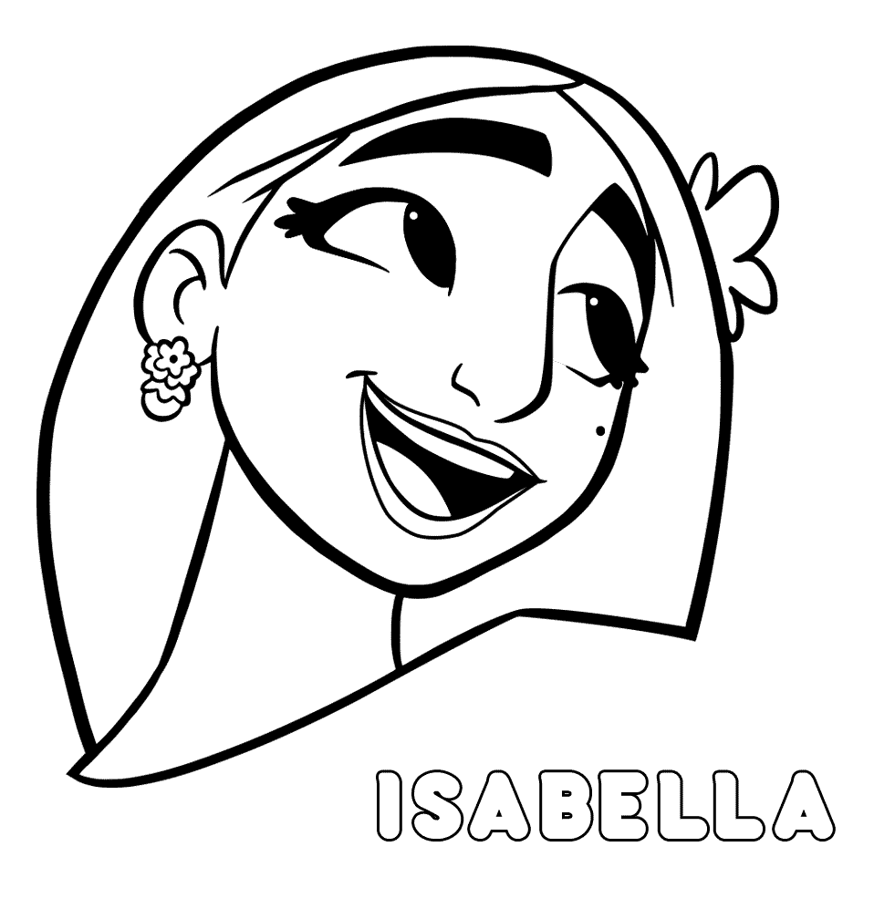 Ausmalbilder Isabela Madrigal Gesicht