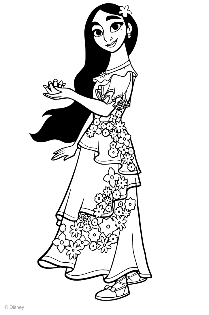 Isabela Madrigal para colorir