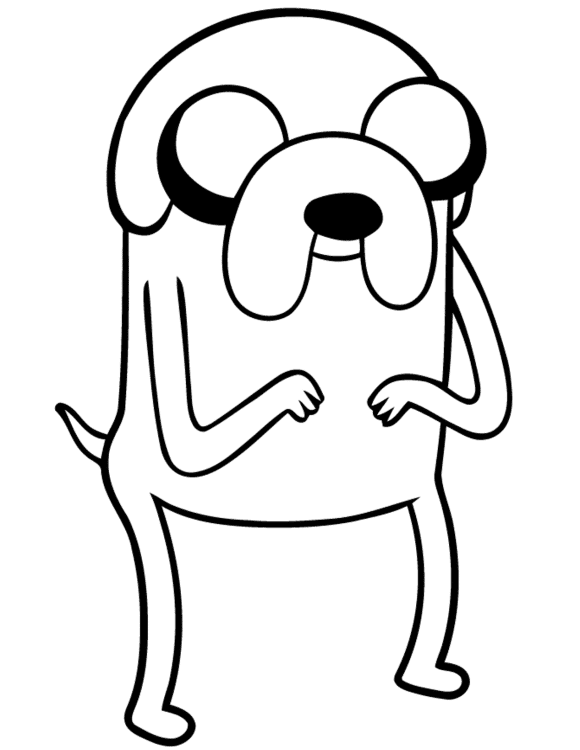Jake Adventure Time Coloring Page
